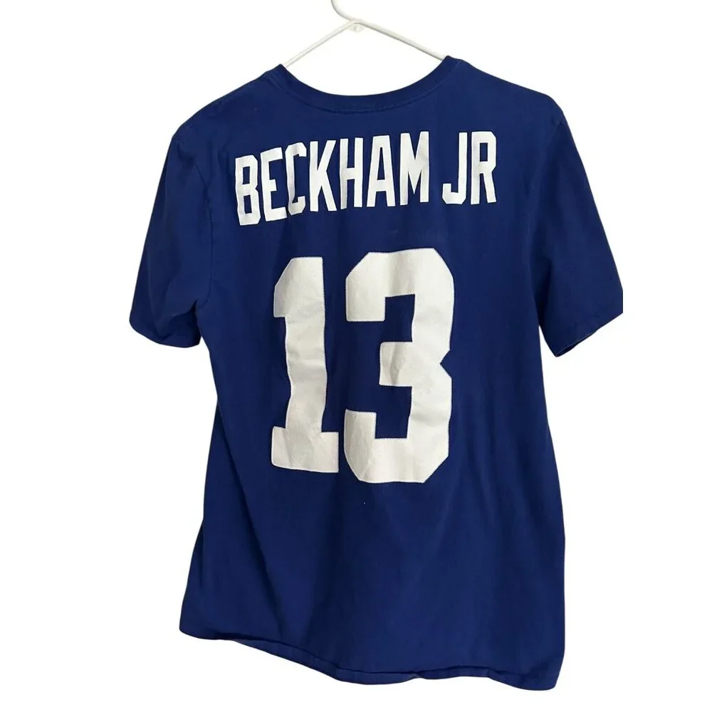 Nike Odell Beckham Jr Shirt New York Giants NFL The Nike Tee Athletic Cut SZ M - Picture 2 of 4